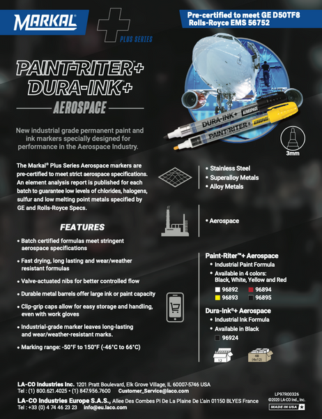 Sales Sheet - PAINT-RITER™+ & DURA-INK® AEROSPACE